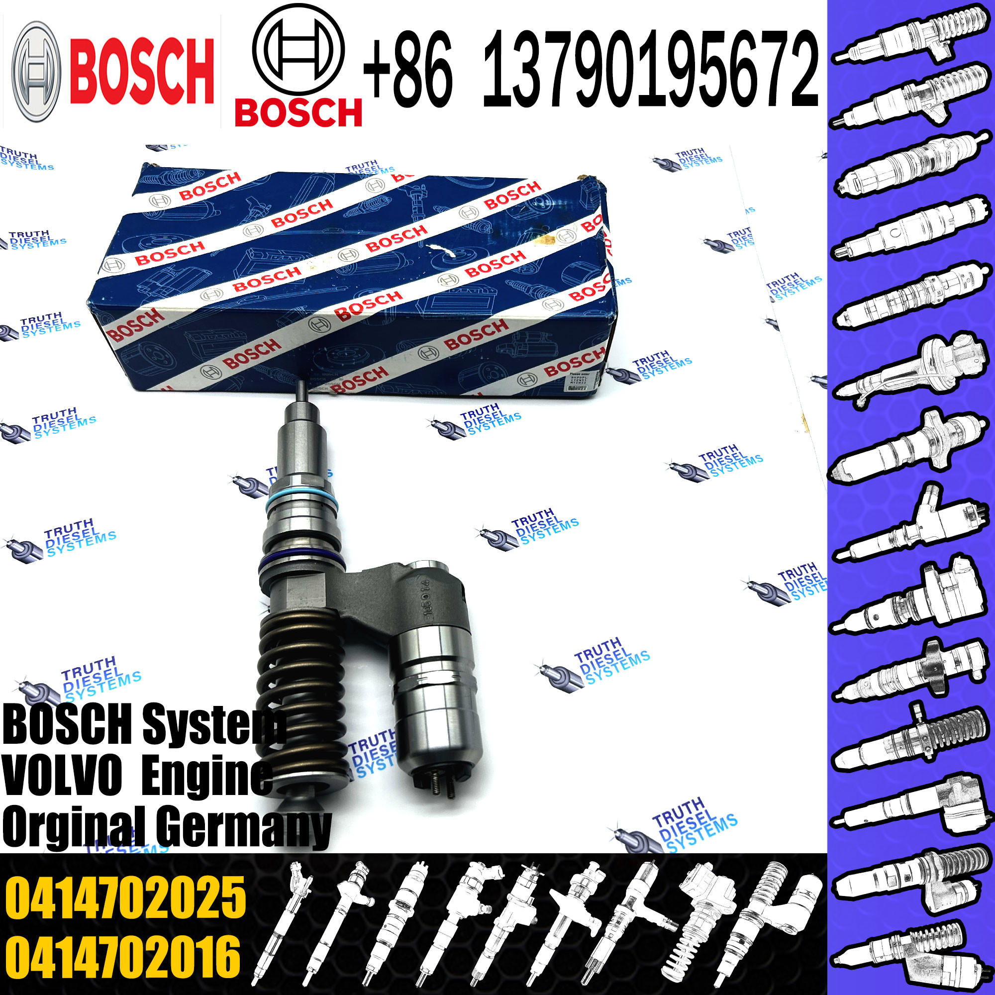 0414702016 Fuel Diesel Injector for VOL PENTA hot sale good feedback 0414702025