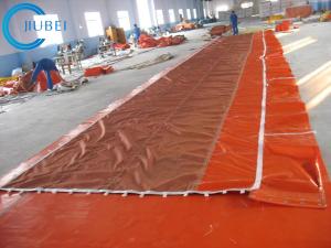 China Intertidal Floating Oil Boom Fence Absorbent Flat Foam PVC Fabric factory
