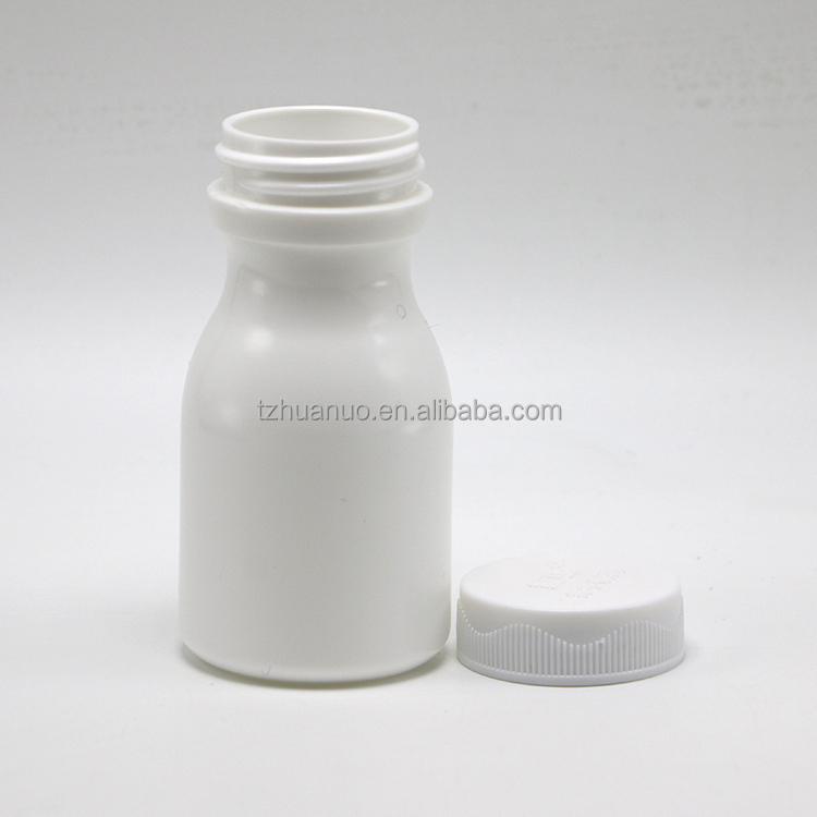 White 60ml HDPE Plastic Bottle for Convenient Storage of Solid Tablets and Capsules