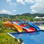 Kids Water Park Playground Fiberglass Water Slide With Tube Hot DIP Galvanizing