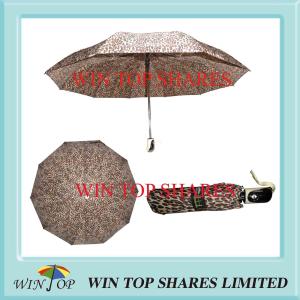21.5 X 10k Auto Open Close Leopard Umbrella Parasol