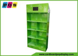 China Merchandise Cardboard Four Shelf Display Stand Equips 7 Inch LCD Screen FL215 factory