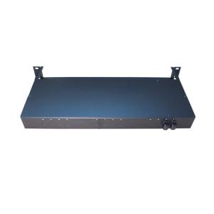 China 1U Rack Mount Fiber Optic Distribution Box 8C 12C 24C 32C 48C 0.35dB 0.5dB Insertion Loss factory