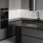Environmental Friendly Cupboard Complete Sets Modular Melamine Wooden Kitchen