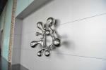 Indoor Mirror Stainless Steel Sculpture Abstract Spray Water Metal Art