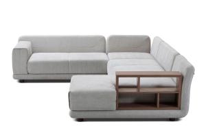 China L Shape Fabric Living Room Sectional Sofa SMY-7177 With Recliners factory