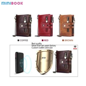 China GENUINE LEATHER Lining Mini Wallet for Small Items Vintage Style Luxury RFID Purse factory
