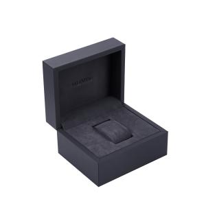 China Black Leather Watch Box 1 Slot With Velvet Insert For Timepieces factory