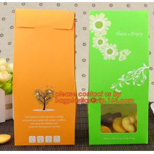 Customize Translucent Window, Brown Greaseproof Kraft Paper Bag, Special Opp