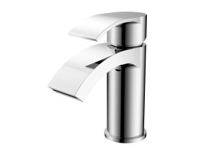 China Durable Brass Construction Basin Mixer Faucet Black Chrome Finish factory