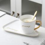 14*20*8cm Savall Black Porcelain Cup And Saucer Set Cafes Coffee Shops