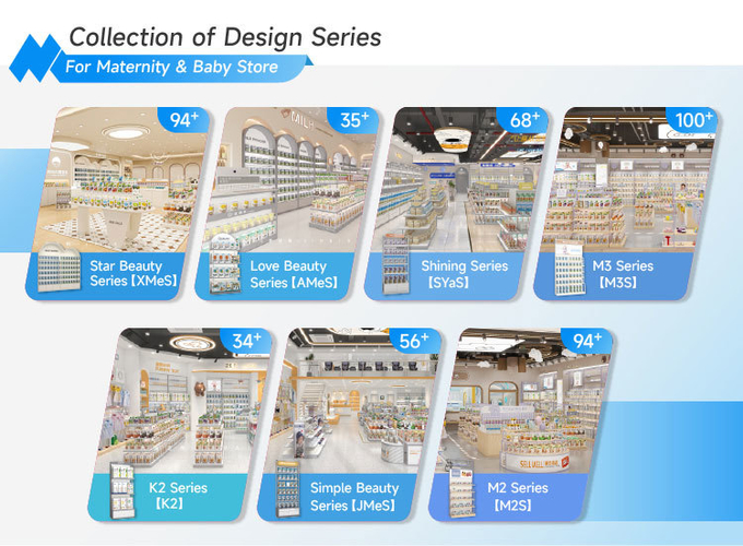High-end Luxury Beauty Store Fixtures Makeup Display Cabinet For Skincare Shop Design And Premium Shop Decoration