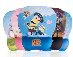 China Cartoon Memory Foam Mouse Pad Wrist Rest Support Ergonomic Design on sale