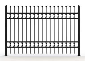 China Hot Dipped Galvanized Steel Garrison Fence Panels Tubular Steel Panels 2100mm*2400mm factory