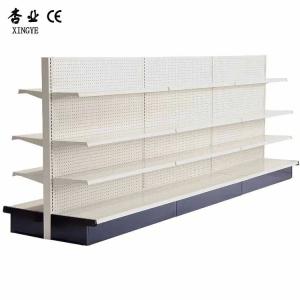 China Factory Customized Color Size Double Sided Gondola Shelving Units Gandola Rack Retail Shelving White factory
