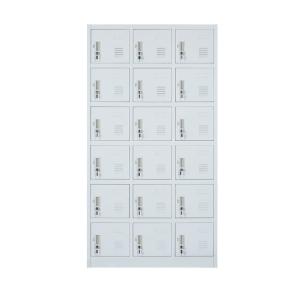 China 3 Lines 18 Doors Multifunctional Steel Cabinet Metal Lockers factory