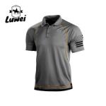Breathable Office Cotton Polo T Shirts Short Sleeved Wear Oversize Uniform
