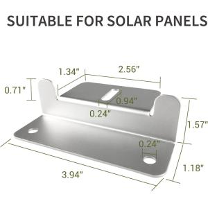 3.94*2.6 Solar Panel Mounting Brackets Easy Brushing Installation for Smooth