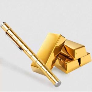 China Gold Color Decompression magnetic pen with stylus factory