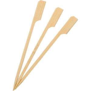 China Food Grade Natural Wooden Bamboo Paddle Picks Skewers For Fruit 18cm factory