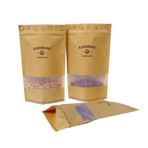 Stand Up 3.5*5.5 Inches k Paper Bag Food Storage With Window