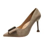 9333-021 European And American Sexy Pointed Shallow Mouth High Heels Net Red