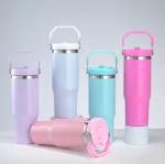 Portable Sports Stainless Steel Vacuum Bottle With Straw Student Tumbler Cup