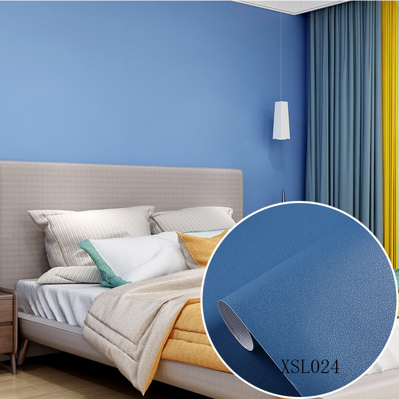 Customized Plain Color Wallpaper Embossed PVC Plain Orange Wallpaper 10m Roll
