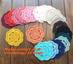Handmade Crochet woven mat Cotton Lace Table Placemats Doilies handmade cup mat