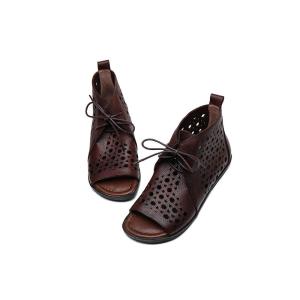 China S453 New Style Sandals Female Open Toe Breathable Cool Leather Sandals Female Ins Tide Shoes Hole Shoes factory