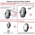 RGB Color LED Car Interior Atmosphere Lights Micro USB IP67 Wireless Remote