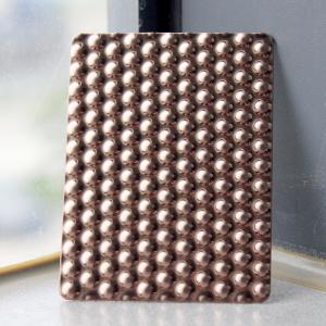 China Decorative SS metal sheet 201 304 316 Stamping Circle Pattern PVD Rose Gold Color Textured Stainless Steel Sheet factory