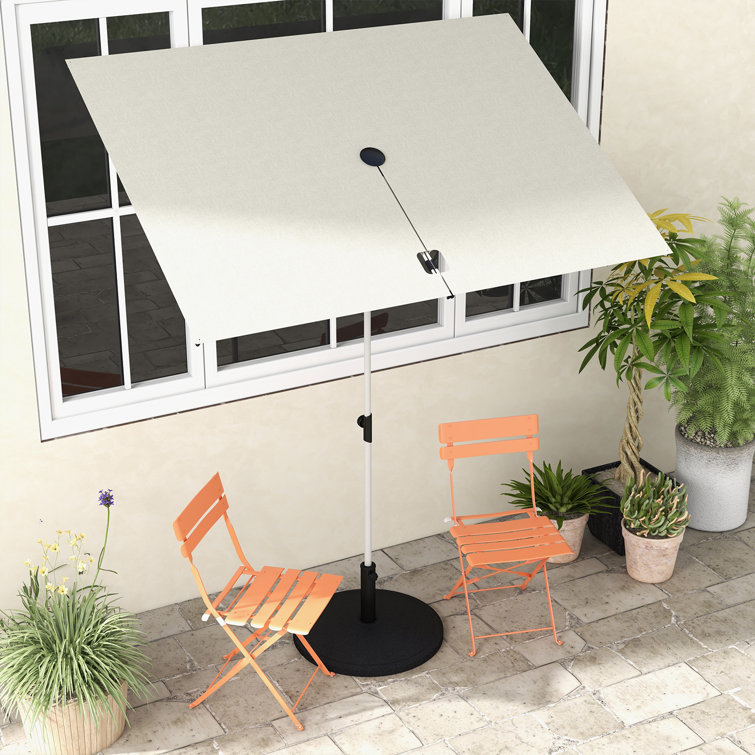 Modern Design Rectangle Balcony Sun Shade Umbrella with Waterproof Canopy by AJUNION