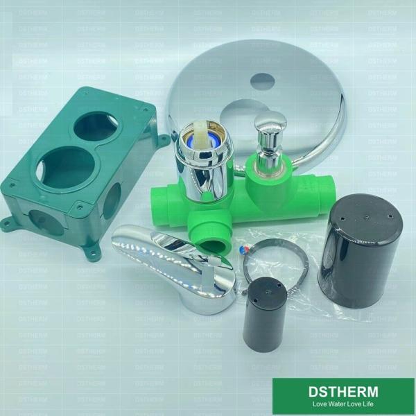 China Electrofusion PPR Stop Valve Plastic Mixer Shower Valve With Protection Cover factory