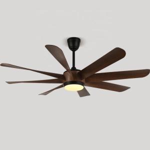 China 60 Inch ABS 8 Blade Luxury Modern Nordic Ceiling Fan , BLDC LED Ceiling Fan With Light factory