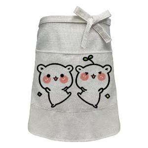 China Blank Linen Sublimation Half Apron With Pocket For Sublimation Printing factory