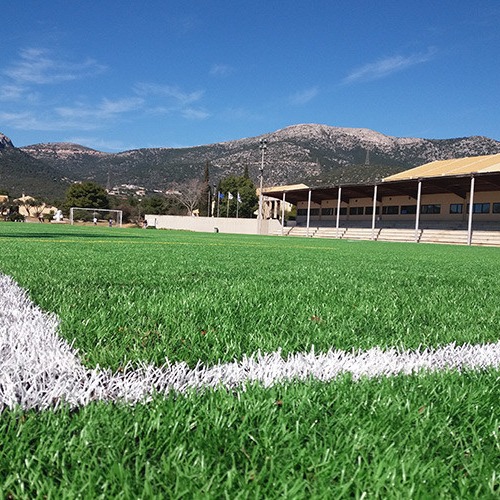 55mm Pile Height Football Artificial Turf Infill-Needed UV Resistant Water Permeable Green Artificial Turf
