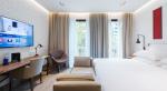 Zambia hotel furniture factory from China by fabric upholstered bed with wood
