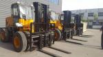 4WD Cross Country Diesel Forklift Truck Hydraulic Control With Air Condition