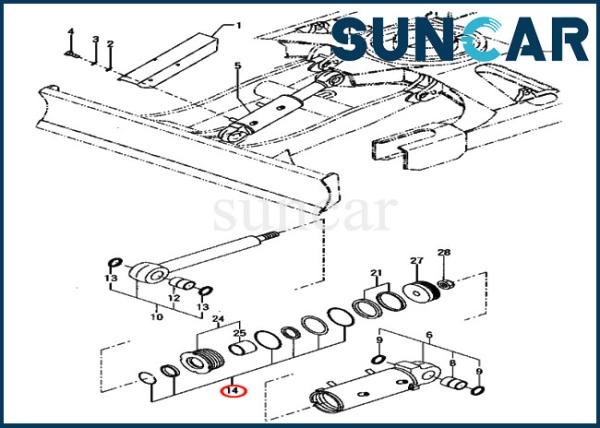 YM172187-72040 YM17218772040 Blade Cylinder Repair Kit Excavator PC70FR-1