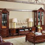 1 and 2 Door Antique Cupboard Wooden Glass Cabinet OY-JG01