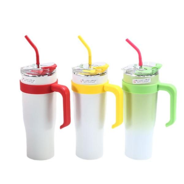 Large Capacity Food Grade Double Wall 40 Oz Insulated Tumbler With Handle And
