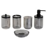 Modern Style Glass Bathroom Accessories Set With Nickle Plating