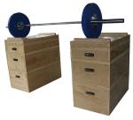 Adjustable Weightlifting Jerk Blocks Wooden Fitness Equipment Wholsesale