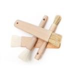 Natural Bristle Wooden Pastry Brush Wood Basting Brush For Baking Customized