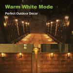 RGB Lights Solar Fence Light Outdoor led solar light with Warm White Lighting