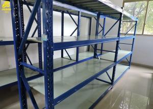 China Storage Heavy Duty Steel Racks With Safety Bins 2000/2500mm Height RAL Blue Color factory