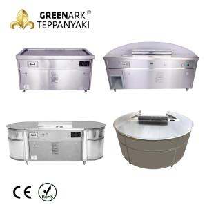 China Customized Rectangle Teppanyaki Hibachi Grill Table , Gas Grill Griddle Plate factory