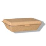 550ml Disposable Paper Lunch Boxes Leakproof Clamshell To Go Containers