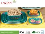 Colorful Tropical Butterfly Style Bamboo Dinnerware Set Eco - Friendly For